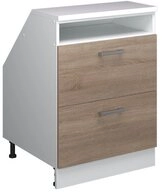 Vicco Kommode Rion, Sonoma/Wei&szlig;, 60 x 81.6 cm mit 2 Schubladen, Schrankkorpus...