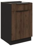 K&uuml;chen-Preisbombe Unterschrank 50 cm K&uuml;che MONZA Okapi Nu&szlig;baum Vollauszug