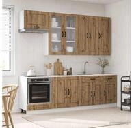vidaXL H&auml;ngeschrank vidaXL K&uuml;cheneinheit KALMAR 8 stk. Artisan-Eiche...