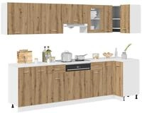vidaXL H&auml;ngeschrank vidaXL 11-tlg. K&uuml;chenschrank-Set Lyon Artisan-Eiche