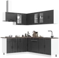 vidaXL H&auml;ngeschrank vidaXL 11-tlg. K&uuml;chenschrank-Set Lucca Schwarz...