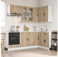 vidaXL H&auml;ngeschrank vidaXL K&uuml;cheneinheit PORTO 8 stk. Sonoma-Eiche...