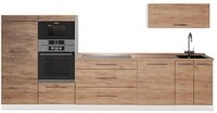 Vicco K&uuml;chenzeile Fame-Line, Goldkraft Eiche, 340 cm, AP Eiche