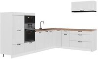 Vicco Winkelk&uuml;che Fame-Line, Wei&szlig; Landhaus/Wei&szlig;, 327 x 227 cm, AP Eiche