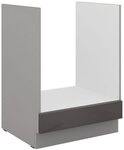 K&uuml;chen-Preisbombe Herdumbauschrank 60 cm K&uuml;che Bianca Grey Grau Hochglanz