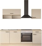 Flex-Well K&uuml;che Creso, Breite 220 cm, wahlweise mit E-Ger&auml;te und Sp&uuml;le in