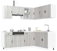 vidaXL H&auml;ngeschrank vidaXL 11-tlg. K&uuml;chenschrank-Set Porto Grau Sonoma