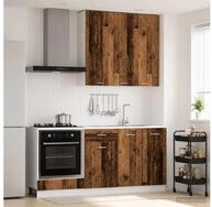 vidaXL H&auml;ngeschrank vidaXL K&uuml;cheneinheit LYON 5 stk. Altholz Holzwerkstoff