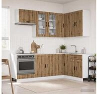 vidaXL H&auml;ngeschrank vidaXL K&uuml;cheneinheit PORTO 8 stk. Artisan-Eiche...