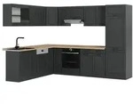 Vicco Winkelk&uuml;che R-Line, Anthrazit Landhaus/Anthrazit, 287 x 227 cm, AP Eiche...