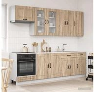 vidaXL H&auml;ngeschrank vidaXL K&uuml;cheneinheit KALMAR 8 stk. Sonoma-Eiche...