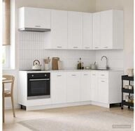 vidaXL H&auml;ngeschrank vidaXL K&uuml;cheneinheit LYON 8 stk. Wei&szlig; Holzwerkstoff