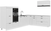 Vicco Winkelk&uuml;che Fame-Line, Wei&szlig; Landhaus/Wei&szlig;, 327 x 227 cm, AP Marmor