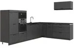 Vicco Winkelk&uuml;che Fame-Line, Dunkelgrau/Anthrazit, 327 x 227 cm, AP Anthrazit