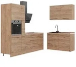 Vicco Winkelk&uuml;che Fame-Line, Goldkraft Eiche/Goldkraft Eiche, 220 x 120 cm ohne