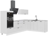 Vicco Winkelk&uuml;che Fame-Line, Wei&szlig; Landhaus/Wei&szlig;, 287 x 207 cm ohne...