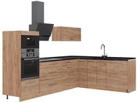 Vicco Winkelk&uuml;che Fame-Line, Goldkraft Eiche/Goldkraft Eiche, 287 x 207 cm, AP