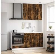 vidaXL H&auml;ngeschrank vidaXL K&uuml;cheneinheit LUCCA 5 stk. Ger&auml;ucherte Eiche