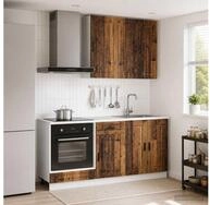 vidaXL H&auml;ngeschrank vidaXL K&uuml;cheneinheit PORTO 5 stk. Altholz Holzwerkstoff