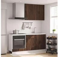 vidaXL H&auml;ngeschrank vidaXL K&uuml;cheneinheit LUCCA 5 stk. Brauneiche Holzwerkstoff