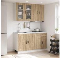 vidaXL H&auml;ngeschrank vidaXL K&uuml;cheneinheit KALMAR 4 stk. Sonoma-Eiche...
