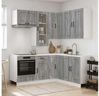 vidaXL H&auml;ngeschrank vidaXL K&uuml;cheneinheit KALMAR 8 stk. Grau Sonoma...