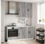 vidaXL H&auml;ngeschrank vidaXL K&uuml;cheneinheit KALMAR 5 stk. Grau Sonoma...