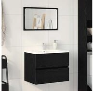 vidaXL Badezimmerspiegelschrank vidaXL Badezimmerschrank Schwarz Eichen-Optik...