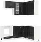 vidaXL H&auml;ngeschrank vidaXL K&uuml;cheneinheit KALMAR 8 stk. Schwarz Holzwerkstoff