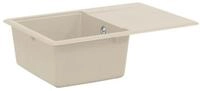 vidaXL Granitsp&uuml;le Waschbecken 80% Quarz und 20% Harz 670 x 460 mm Beige,