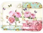 Lashuma Tablett England Rosen, Kunststoff, (1-tlg), Esstablett mit bunten Blumen