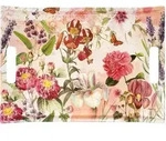 Lashuma Tablett Wildblumen, Melamin, (1-tlg), rosa Teetablett 38x27 cm zum...