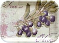Lashuma Tablett Olivenbaum, Kunststoff, (1-tlg), Mediterranes Kaffeetablett...