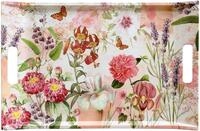 Lashuma Tablett Wildblumen, Melamin, (1-tlg), Deko Gartentablett mit Blumen...