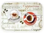 Lashuma Tablett Espresso, (1-tlg), Beiges Serviertablett Kunststoff 38x26 cm