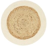 vidaXL Platzset Tischsets 6 Stk. Natur 38 cm Rund Jute und Baumwolle, (6-St)