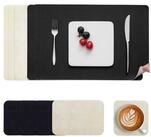 LuxusKollektion Platzset Tischsets Abwaschbar Rutschfest Kunstleder Cremewei&szlig;