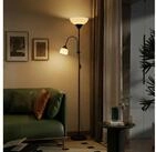 HOMCOM Stehlampe Stehlampe Standleuchte, 2 schwenkbare K&ouml;pfe, 3 Farben,...