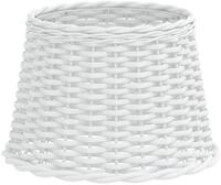 vidaXL Lampenschirm Lampenschirm Wei&szlig; &Oslash;40x26 cm Korbweide