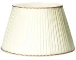 Orion Leuchten Lampenschirm Lampenschirm Creme Stoff braune Borte &Oslash; 45 cm H 27...