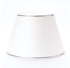 Orion Leuchten Lampenschirm Lampenschirm Wei&szlig; Stoff Silberkante &Oslash; 32 cm H 22...