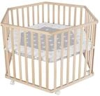 roba&reg; Laufgitter 6-eckig - mobiles Laufgitter mit Rollen - aus Holz...