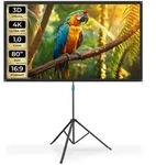 tectake Beamer-Leinwand f&uuml;r 4K, HD, Ultra HD und Full HD, Format 16:9, 80&ldquo;