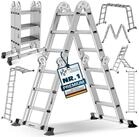 MASKO Vielzweckleiter Aluminium 6in1 Mehrzweckleiter 4x3 Stufen, 360cm, bis...