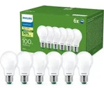 Philips LED-Leuchtmittel Ultraeffiziente E27, 6er-Pack, 100W, Warmwei&szlig;, E27, 6...