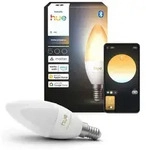 Philips Hue LED-Leuchtmittel Smarte Kerzenlampe, E14, 500 lm, White Ambiance,