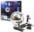 SATISFIRE Discolicht Discokugel Set Mobile Party Komplettset 20cm Kugel Motor...