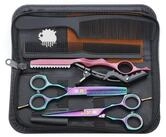LuxusKollektion Haarschere Haarschere Effilierschere Set 14cm bunt