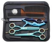 LuxusKollektion Haarschere Haarschere Friseurschere Set 14cm Gr&uuml;n