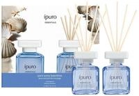 IPURO Raumduft Sunny Beach Time, 2x 50 ml, Glasflakon mit Rattan-Holzst&auml;bchen